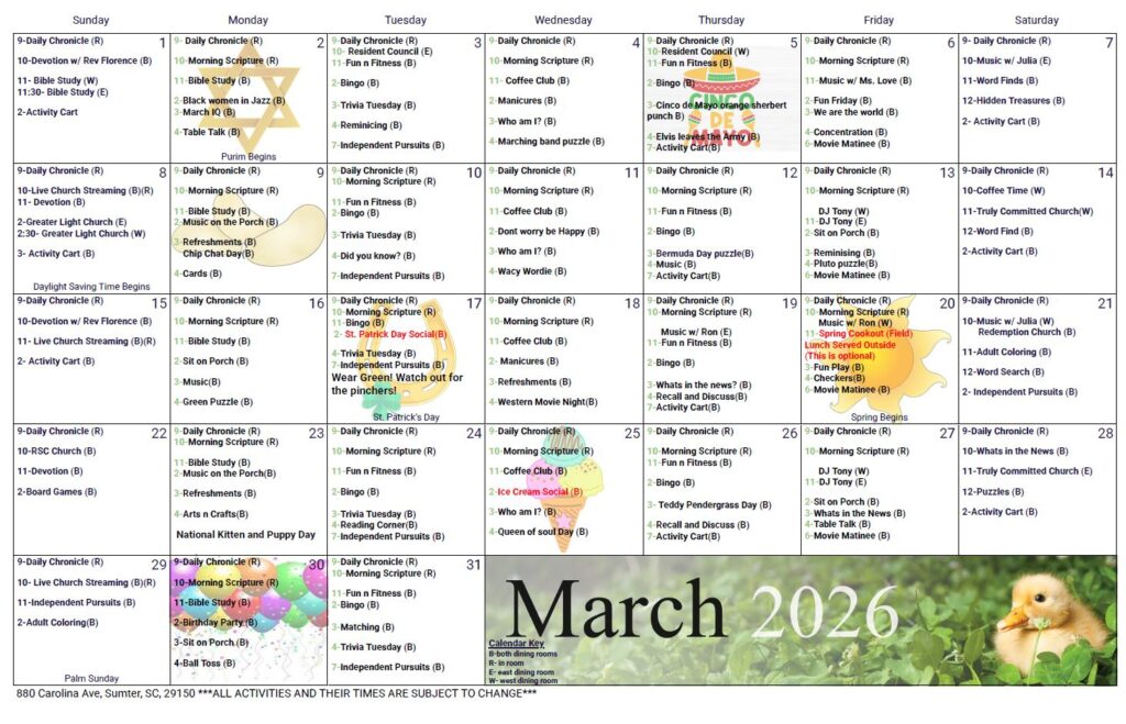 March 2026 Calendar