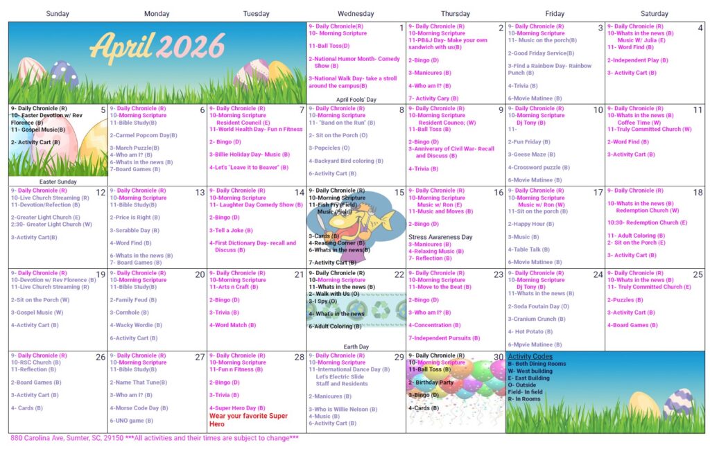 April 2026 Calendar